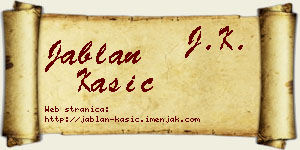Jablan Kašić vizit kartica